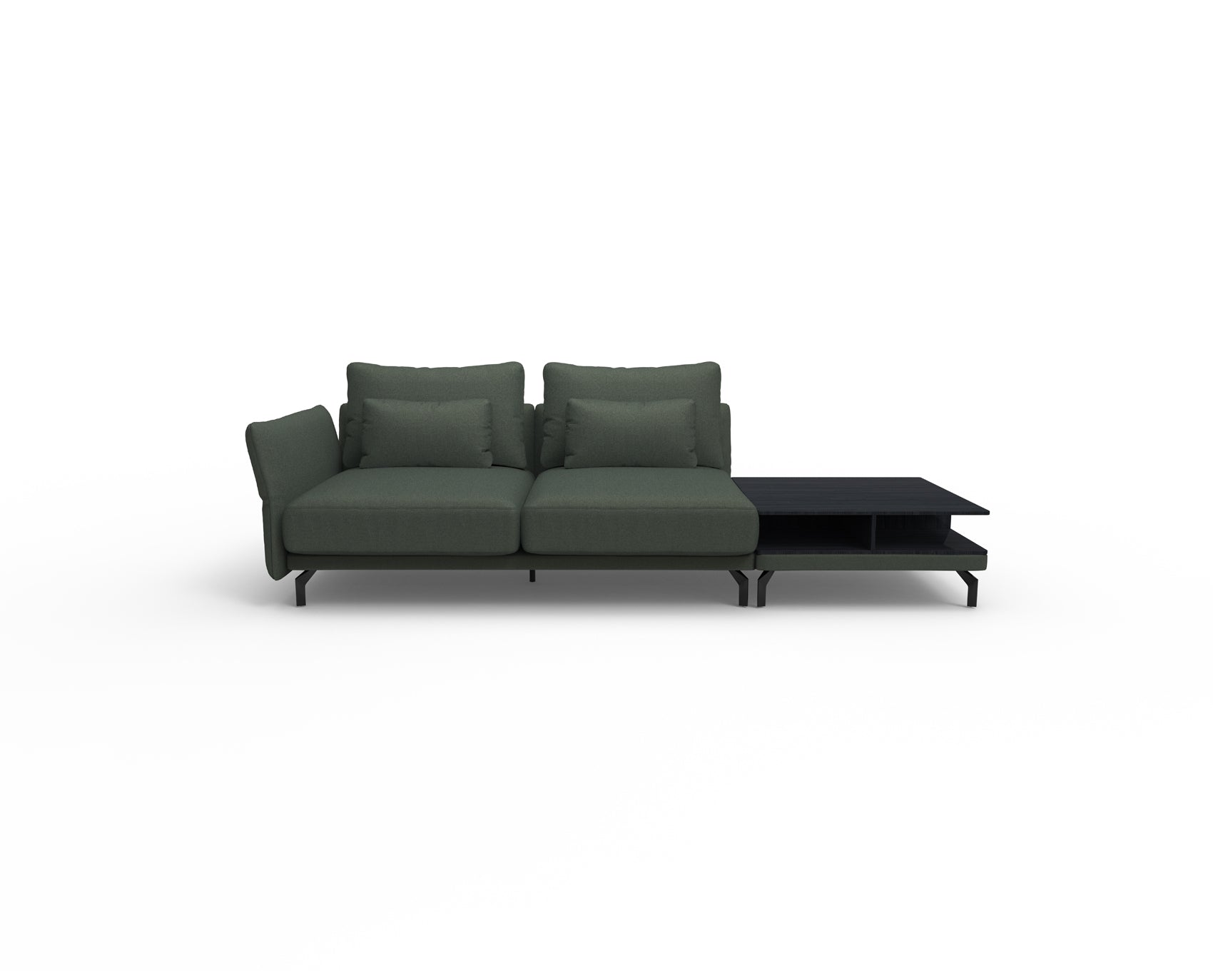 Seagull 2 Seater Sofa with Shelf Table (Right)